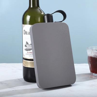 Uplift Essentials 500ML Stainless Steel Flat Square Hip Flask grey