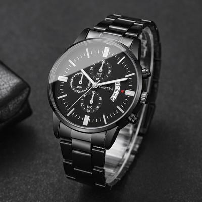 Youfap Market Luxury Calendar Quartz Watch For Man, Fashion Men Business Watches, Clock Relogio Masculino black Black Silver