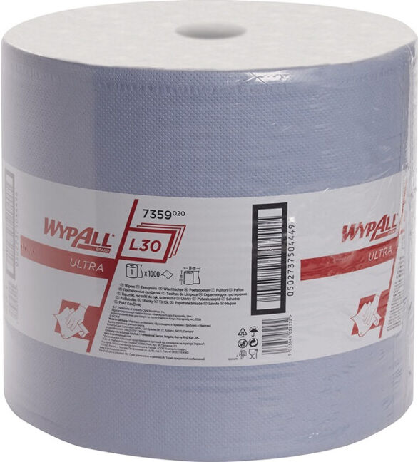 Torchon Wypall L30 7359 L380xl350env. mm 3 couches bleu 1 rouleau x 1000 serviet ; Kimberly-Clark (7359)