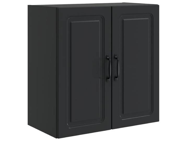 HKLGBVCR Wandschrank, 59 x 31 x 60 cm, Holz, Schwarz Verstellbare Einlegeböden, durchdachte Fächer, Spanplatte, für Zuhause und Büro, Pflege mit weichem Tuch