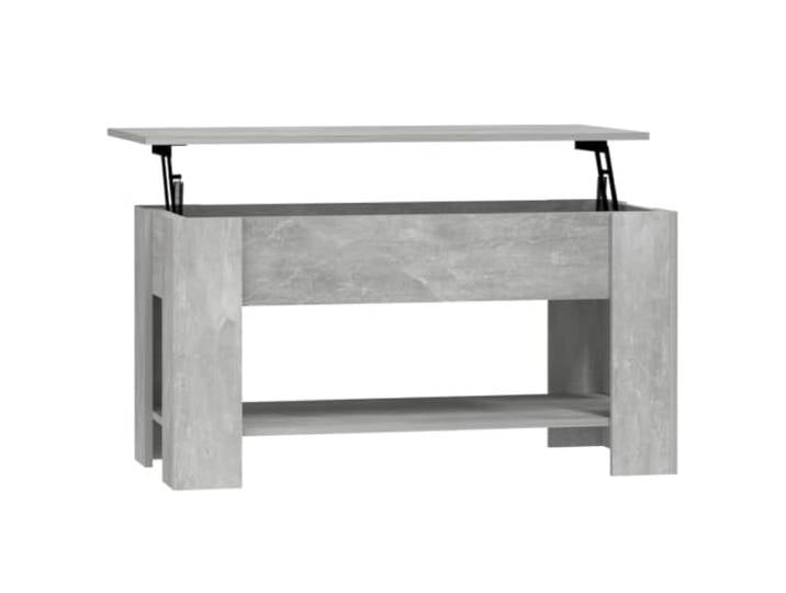 HKLGBVCR Couchtisch, klappbar, aus Holz, 101 x 49 x 52 cm, Betongrau