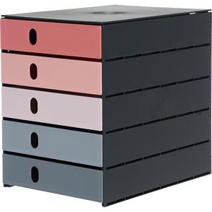 Styro Styro Schubladenbox  val Pro emotions Advent, A4, 5 Fächer, Kunststoff geschlossen, bunt/schwarz
