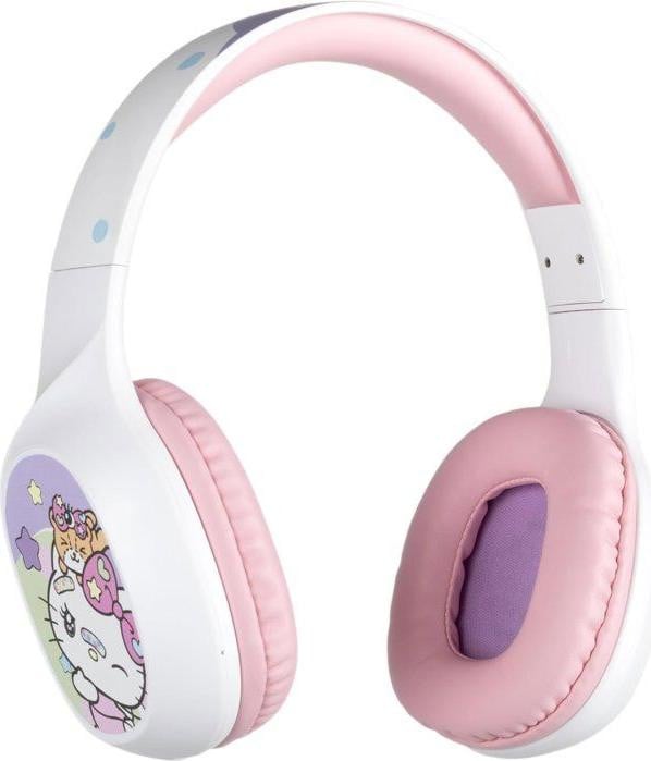 Konix Hello Kitty Draadloze Koptelefoon - Bluetooth 5.3 - Wit en roze