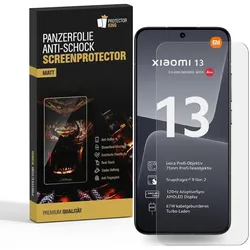 6x Panzerfolie für Xiaomi 13 MATT Displayschutz Schutzfolie Entspiegelt ANTI-SHOCK/ ANTI-KRATZ/ ANTI-BRUCH/ ANTI-SCHMUTZ