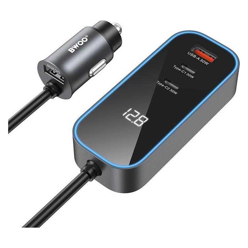 Bwoo CC107 PD car charger 1x USB-C - USB-A port 30W black (58897012)