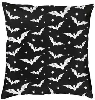 Inspired Living Pastel Goth Pillow Cover Pink & Black Bat Halloween Throw Pillow Cover 45x45cm 14 45x45cm