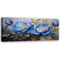 WANDBILD pfingstrosen pfingstrosen blaue blumen