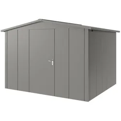 Hörmann Metall-Gerätehaus "Juno" mit Satteldach, JSD13 - Design, 310 x 262 cm (B x T),graualuminium,