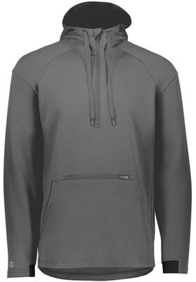 Holloway 222584 Limitless 1/4 Zip Hoodie in Carbon size XS   Polyester