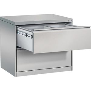 CP-Möbel Hängeregisterschrank Acurado C2000, 2-bahnig, 2 Schübe, weißaluminium