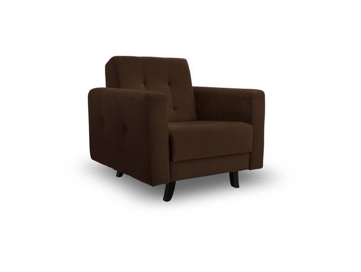Sessel LIZBONA Braun (Kronos 06) Buchenholz (schwarz)