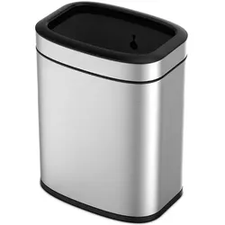 Mülleimer EKO OLI-Cube Open Top Bin 20 Edelstahl matt 20 L gebürsteter Edelstahl, mit offener Einwurföffnung