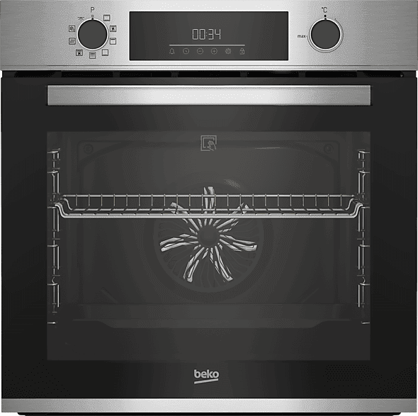 Horno - Beko BBIE12300XMP, Multifunción, Pirolítico, 72 l, 59.4 cm, Tecnología Aeroperfect, Inox