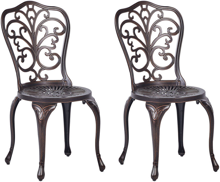 Astoria Grand Heston Outdoor Patio Dining Side Chair Brown 88cm H X 50cm W X 19.7cm D