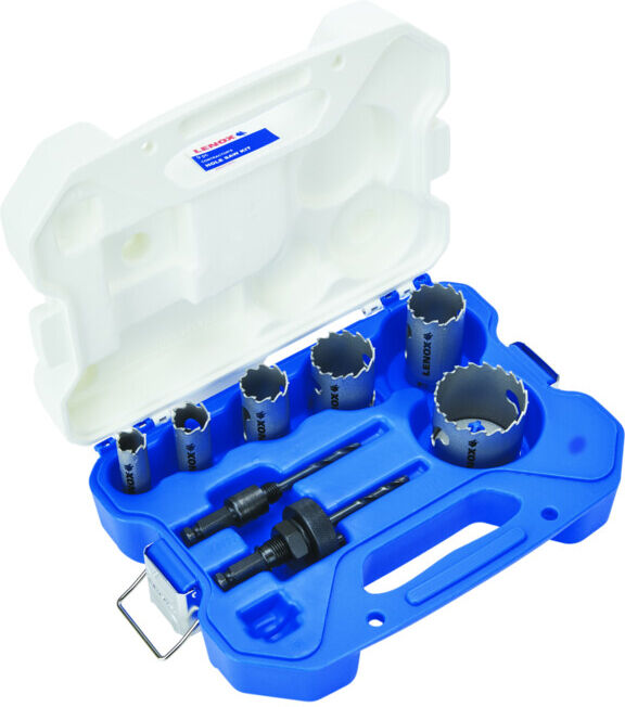 LENOX set de scie cloche Carbure, set sanitaire en mallette de transport 8 pcs. (LXAH3PSET6)