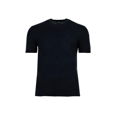 T-Shirt ARMANI EXCHANGE "T-Shirt PULLOVER 1er Pack", Herren, Gr. L, blau (dunkelblau), Obermaterial: 100% Baumwolle CO., Shirts T-Shirt