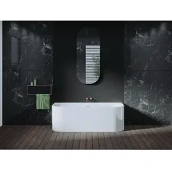 Riho Devotion back2wall Vorwand-Badewanne B096001005 weiß, 180x84cm, ohne Füllfunktion, mit Verkleidung