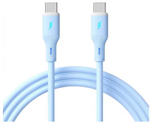 Akyga USB-Kabel USB-C Stecker, USB-C Stecker 1m Blau AK-USB-68
