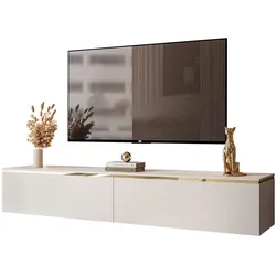 HÄNGESCHRANK TV-Möbel AURORA Kaschmir mit LED Beleuchtung