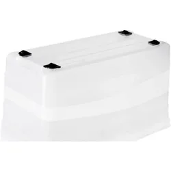 keeeper, Aufbewahrungsbox, Aufbewahrungsbox "konrad", mit Rollen, 83 Liter Box und Deckel: natur-transparent / Clips: anthrazit (83 l, 1x, 79.50 x 39.50 x 41 cm)