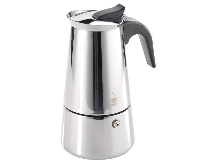 Espressokocher GEFU Emilio , silber (silberfarben), 2, Kaffeemaschinen, Espressokocher, für alle Herdarten
