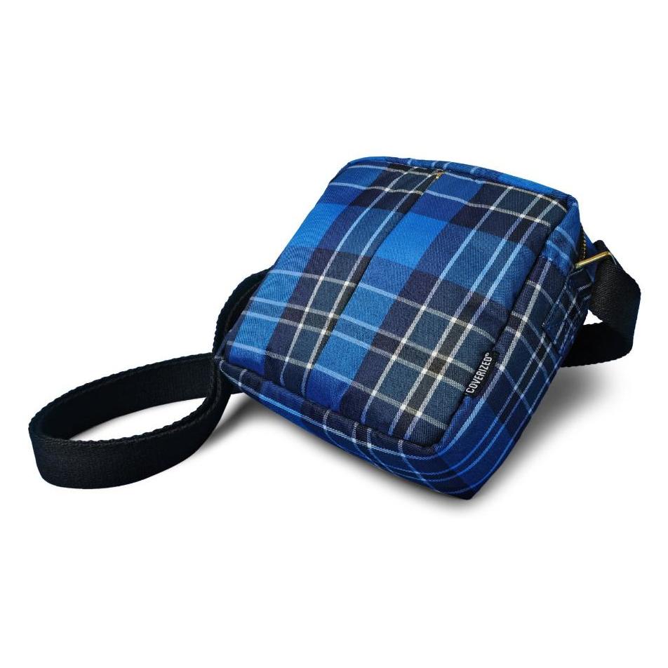 G&BL Coverized JACK velká brašna na foto / video, modrý tartan (Kamera Schultertasche) (CVZJ3308)