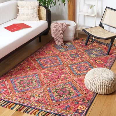 SAFAVIEH Handmade Aspen Valene Boho Wool Tassel Rug