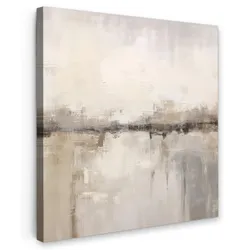 LEINWANDBILD Moderne Kunst - Abstrakt - Beige Deko Groß 90x90 cm