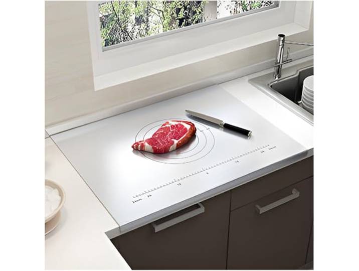 Großes Schneidebrett aus Edelstahl 316, Schneidebrett, Metall-Backmatte, antihaftbeschichtet, dickes Brett, zum Schneiden von Obst, Gemüse, Fleisch, Kneten, Pizza, für die Küche,90x58cm/35.4 Lx23 W