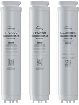 iSpring F3RCD100HC 2-Year Replacement Filter Pack for RCD100HCG RO System Countertop, Includes FPCA100 x2, MCD100HC x1, 3 Pieces