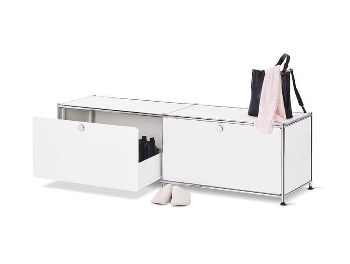 Tchibo - Lowboard Metall »Cn3« mit Schubladen - 152x40x44,5cm - chrom -