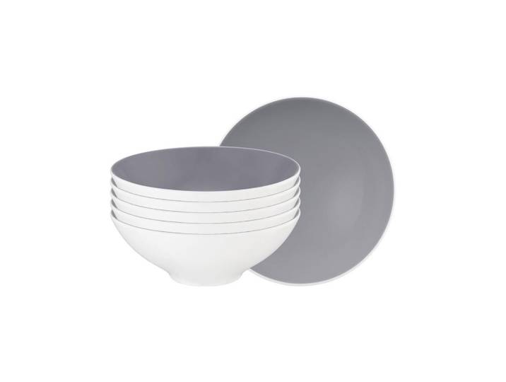 Seltmann Weiden Dessertschalen Life Fashion Elegant Grey ø 14,6 cm 6er Set, Grau, Keramik, Rund, Geschirr, Schalen & Schüsseln, Dessertschalen
