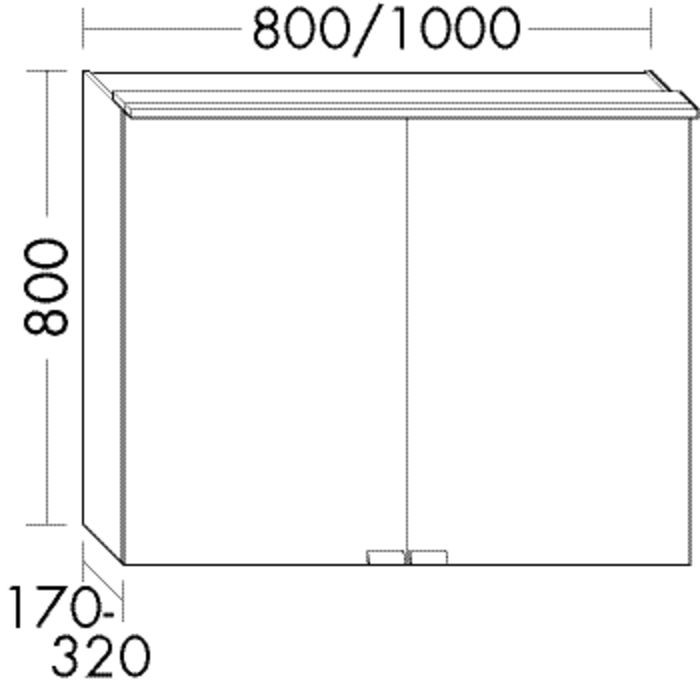 Burgbad Spiegelschrank rc40 800x800x170 Sand Hochglanz, SPMV080F4516 SPMV080F4516