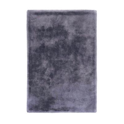 Hochflor-Teppich KAYOOM "Boundless 225", grau (anthrazit), B:120cm H:40mm L:170cm, Polyester, Teppiche, Hochflor, Modernes Muster, Fußbodenheizungsgeeignet, Wohnzimmer