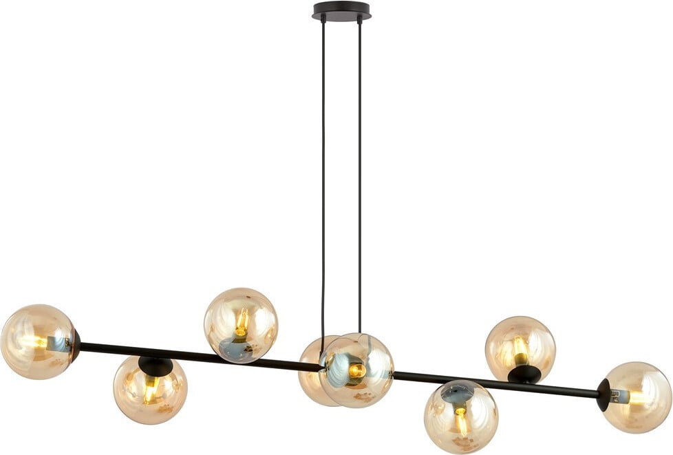 Emibig Rossi 8 Hanglamp 8xE14 40W Blauw/Honingkleurig