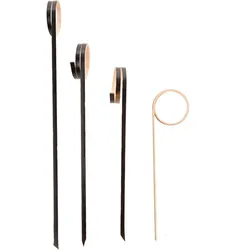 1000x Bambus Fingerfoodspieße mit RING 15 cm schwarz