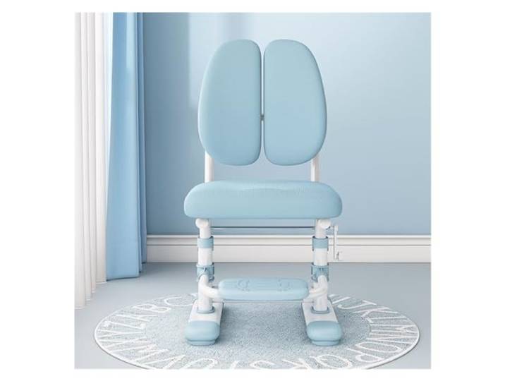 M4VJjuhEC Chaiselongue Kinderschreibtische und -stühle, anhebbarer Kinder-Lernstuhl, Aufgaben-Studentenstuhl for 4–12 Kinder, Heimschreibstuhl, Rückenlehnenstuhl(Blue)