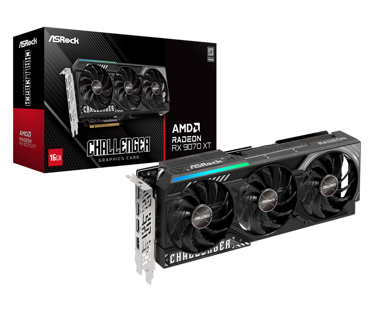 ASROCK Radeon RX 9070 XT Challenger Grafikkarte 16 GB