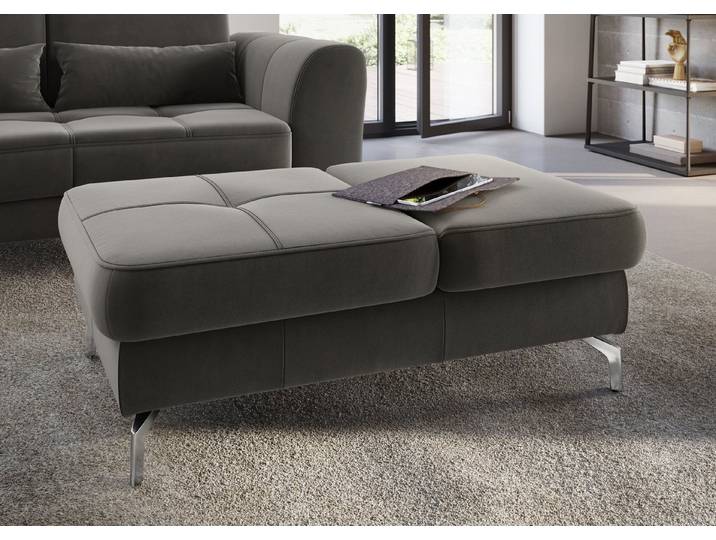 sit&more Hocker Bendigo, mit Klappfunktion, Bodenfreiheit 12 cm, wahlweise in 2 Fußfarben