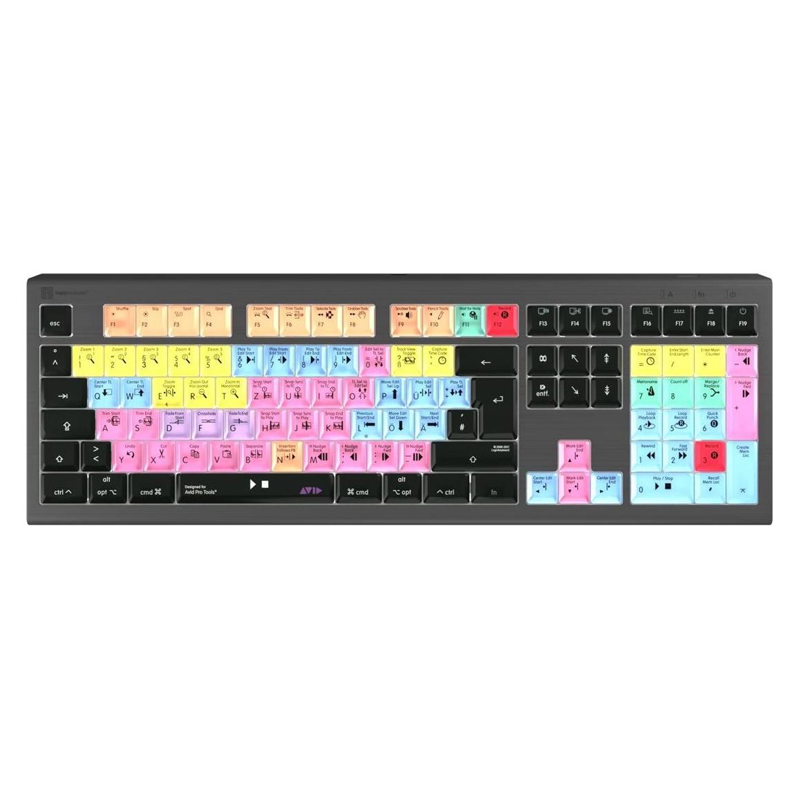 Logickeyboard Avid Pro Tools Astra2 BL dt. Mac (DE, Kabelgebunden) (LKB-PT-A2M-DE)