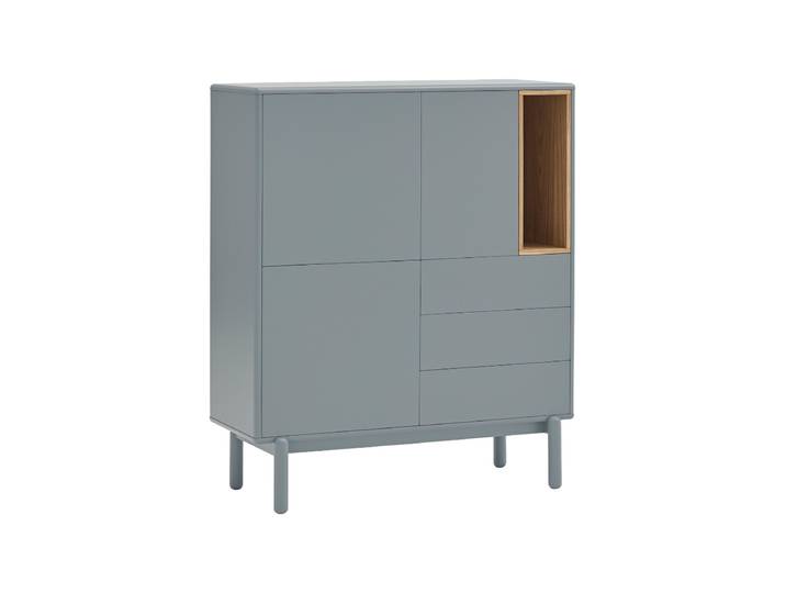 Design Highboard „Corvo“ Eiche Pearl Grey Teulat