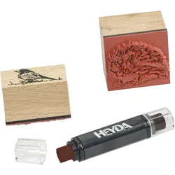 3x Heyda, Stempel, Waldtiere