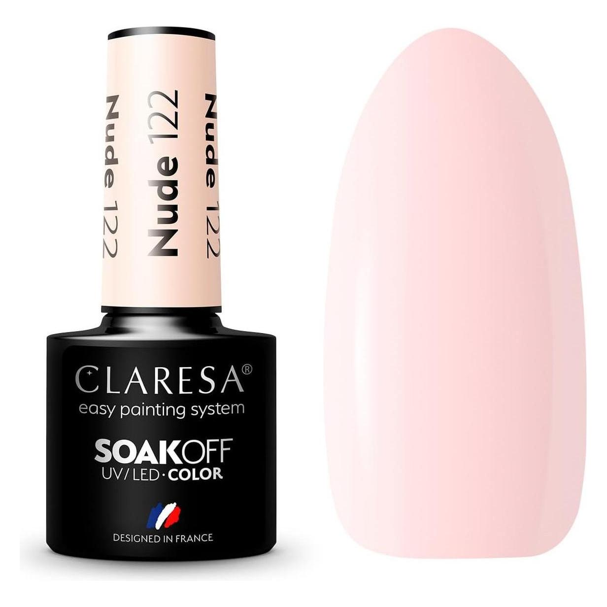Claresa Semipermanent Nude 5ml (Rot, Farblack, Gel-Effekt Nagellack, UV-Gel Lack) (44150416)