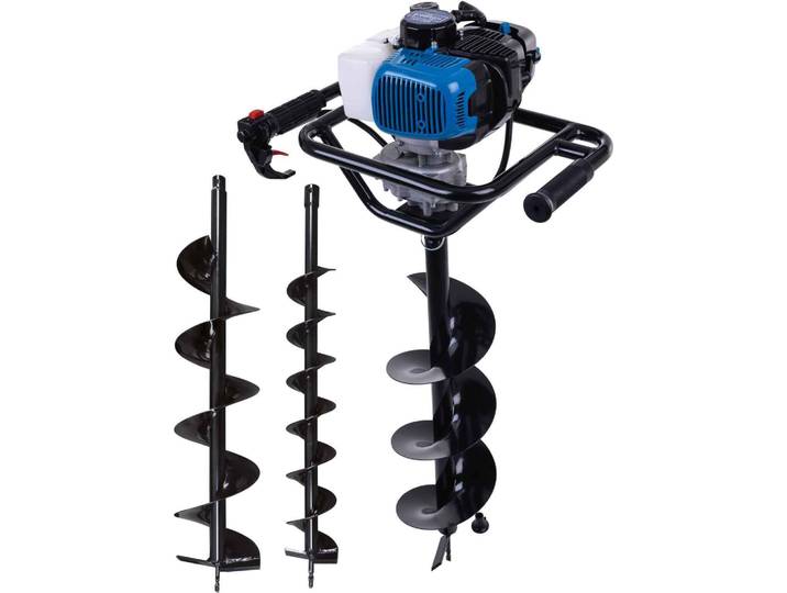Tarière Thermique EB2000 - Tarière de jardin - 1450W - Longueur de la tarière 800mm - Maniable avec 2 poignées - Trous de forage max. 200mm - Forets 100\, 150\, 200mm inclus - SCHEPPACH - 5904704903