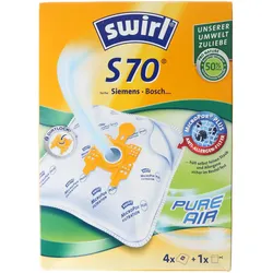 Swirl Staubsaugerbeutel S70 MicroPor Plus für Siemens und Bosch Staubsauger, Staubsaugerbeutel