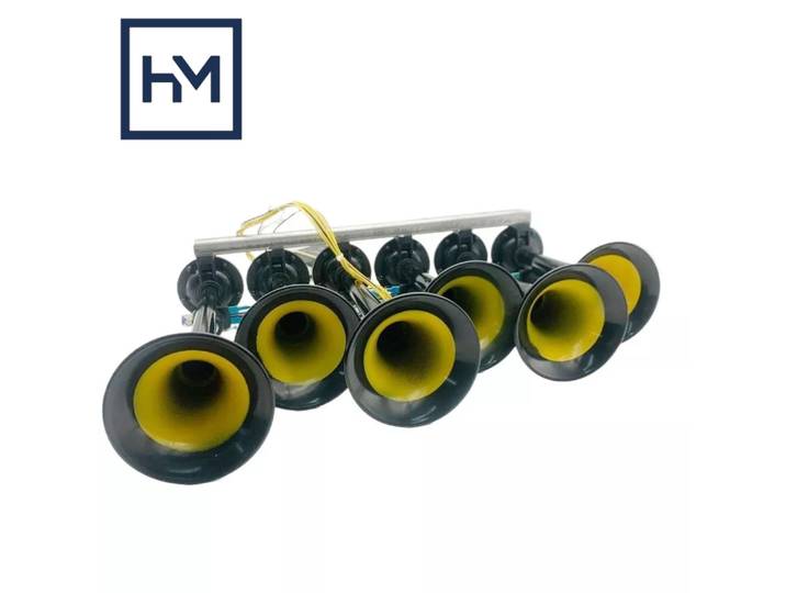 6 TUBE AIR HORN BASURI 12V/24V 130 dB 16 MELODIES TRUCK LORRY