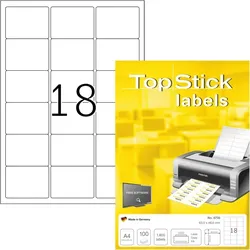 HERMA TOP STICK Universal-Etiketten, 63,5 x 46,6 mm, weiß