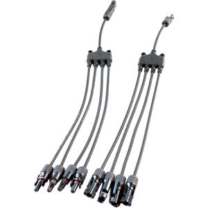 Offgridtec Solarstecker 8-01-010339, MC4 4-fach-Verteiler, für 4 - 6mm² Solarkabel, bis 1000V, IP67 wasserdicht, 1 Paar