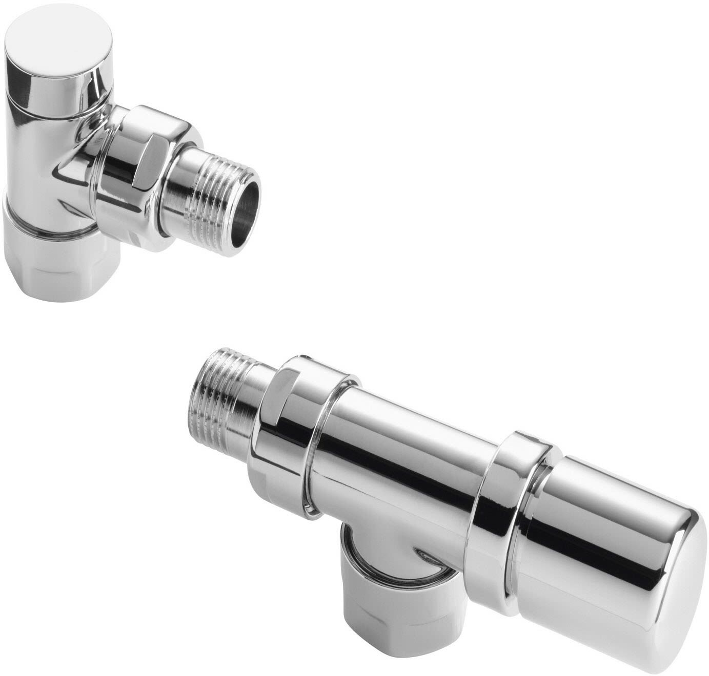Zehnder Design Line Ventilset Typ D, Axialform 1/2" / Eckform 1/2", Montagezubehör, 838958, chrom