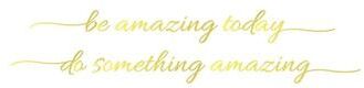 Uplift Treasures You Look Amazing Motivational Mirror Wall Decal qt14139 Gold width Of 45cm